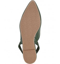 Women's Mallorca Slingback Flats Green $41.59 Shoes