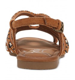 Women's Misha Beaded Strappy Gladiator Sandals Brown $39.16 Shoes