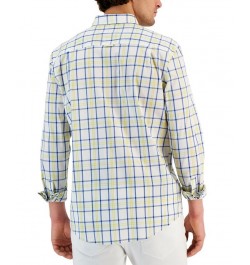 Men's Valle Classic-Fit Plaid Button-Down Poplin Shirt White $13.44 Shirts