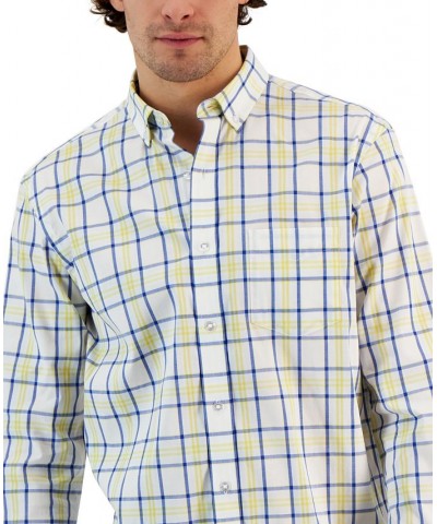 Men's Valle Classic-Fit Plaid Button-Down Poplin Shirt White $13.44 Shirts