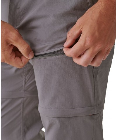 Men's Tracker Stretch Ripstop Zip-Off Convertible Pants Gray $16.73 Pants