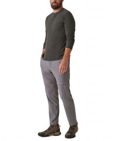 Men's Tracker Stretch Ripstop Zip-Off Convertible Pants Gray $16.73 Pants