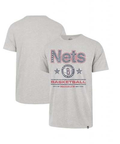 Men's '47 Gray Brooklyn Nets 2021/22 City Edition Elements Franklin T-shirt $17.91 T-Shirts