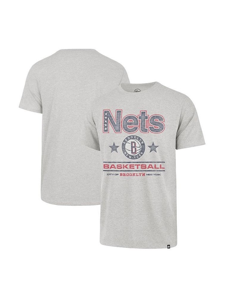 Men's '47 Gray Brooklyn Nets 2021/22 City Edition Elements Franklin T-shirt $17.91 T-Shirts