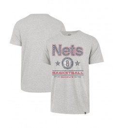 Men's '47 Gray Brooklyn Nets 2021/22 City Edition Elements Franklin T-shirt $17.91 T-Shirts