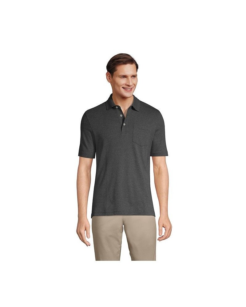 Men's Big and Tall Short Sleeve Super Soft Supima Polo Shirt with Pocket PD02 $28.68 Polo Shirts