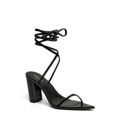 Women's Onyx Wraparound Ankle Strap Dress Sandals - Extended sizes 10-14 Black $43.50 Shoes