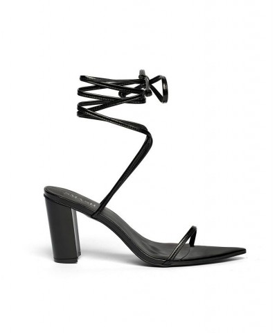 Women's Onyx Wraparound Ankle Strap Dress Sandals - Extended sizes 10-14 Black $43.50 Shoes