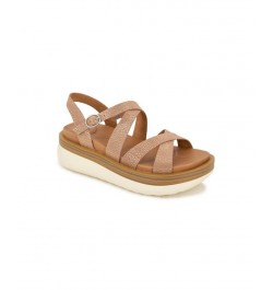 Women's Rebha Wedge Sandals Tan/Beige $62.37 Shoes