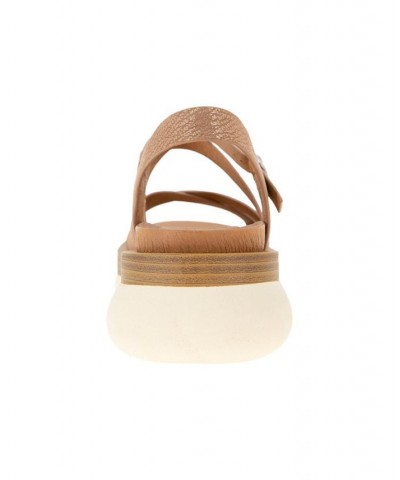 Women's Rebha Wedge Sandals Tan/Beige $62.37 Shoes