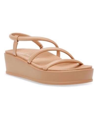 Women's Vie Flatform Sandal Tan/Beige $33.18 Shoes