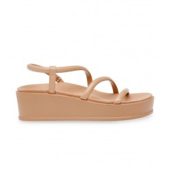 Women's Vie Flatform Sandal Tan/Beige $33.18 Shoes