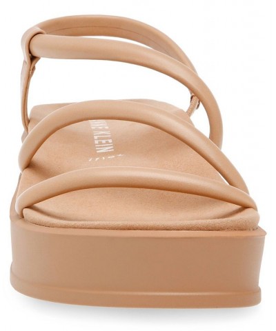 Women's Vie Flatform Sandal Tan/Beige $33.18 Shoes