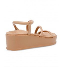 Women's Vie Flatform Sandal Tan/Beige $33.18 Shoes