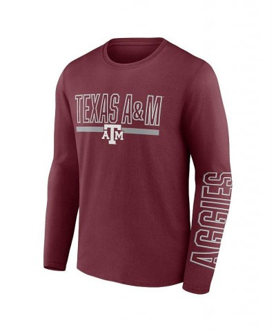 Men's Branded Maroon Texas A M Aggies Modern Two-Hit Long Sleeve T-shirt $18.90 T-Shirts