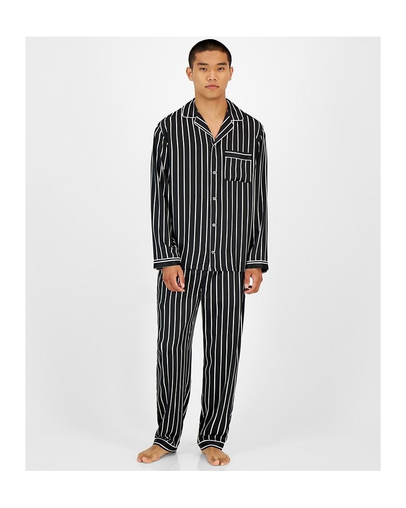 I.N.C. International Concetps Men's 2-Pc. Stripe Pajama Set Black $32.20 Pajama