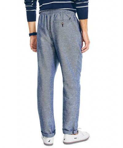 Men's Classic-Fit Elastic Drawstring Linen Pant PD03 $26.65 Pants