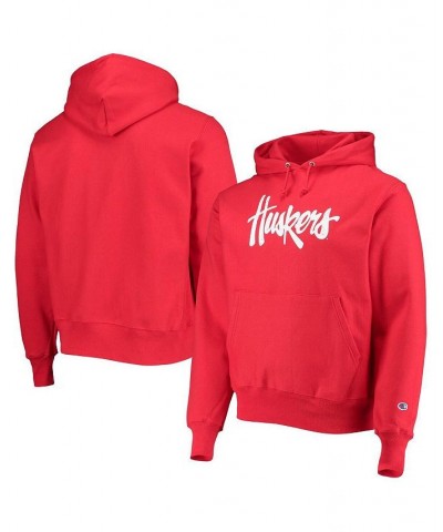 Men's Scarlet Nebraska Huskers Vault Logo Reverse Weave Pullover Hoodie $46.55 Sweatshirt