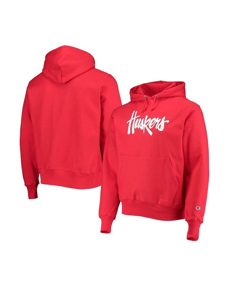 Men's Scarlet Nebraska Huskers Vault Logo Reverse Weave Pullover Hoodie $46.55 Sweatshirt