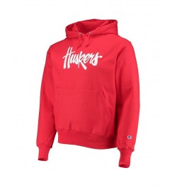 Men's Scarlet Nebraska Huskers Vault Logo Reverse Weave Pullover Hoodie $46.55 Sweatshirt