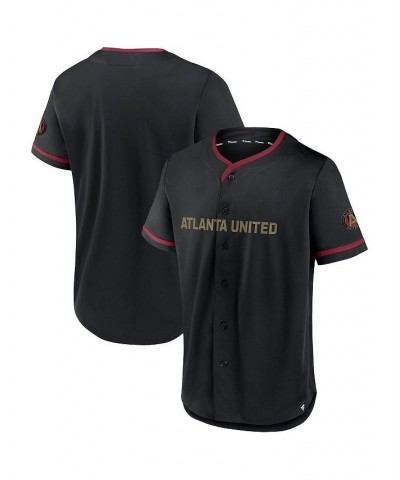 Men's Black, Red Atlanta United FC Ultimate Player Baseball Jersey $30.80 Jersey