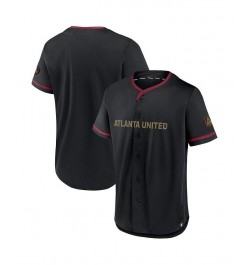 Men's Black, Red Atlanta United FC Ultimate Player Baseball Jersey $30.80 Jersey