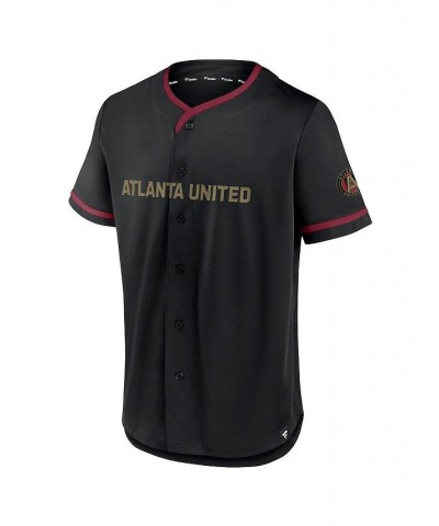 Men's Black, Red Atlanta United FC Ultimate Player Baseball Jersey $30.80 Jersey