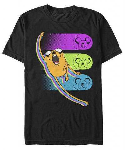 Men's Adventure Time Jake Emotions Short Sleeve T- shirt Black $15.75 T-Shirts