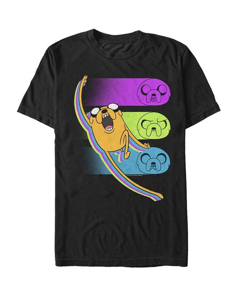 Men's Adventure Time Jake Emotions Short Sleeve T- shirt Black $15.75 T-Shirts