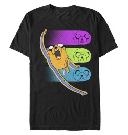 Men's Adventure Time Jake Emotions Short Sleeve T- shirt Black $15.75 T-Shirts