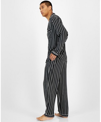 I.N.C. International Concetps Men's 2-Pc. Stripe Pajama Set Black $32.20 Pajama