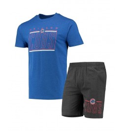 Men's Charcoal, Royal Chicago Cubs Meter T-shirt and Shorts Sleep Set $28.38 Pajama