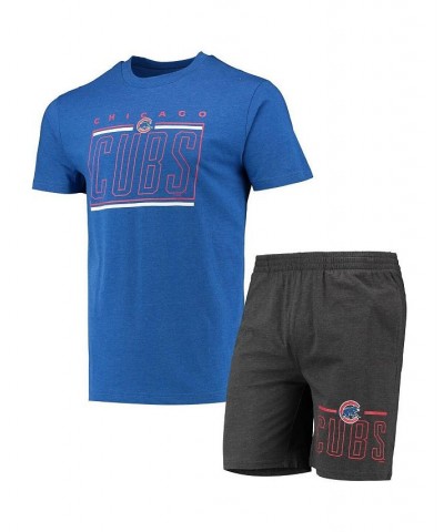 Men's Charcoal, Royal Chicago Cubs Meter T-shirt and Shorts Sleep Set $28.38 Pajama