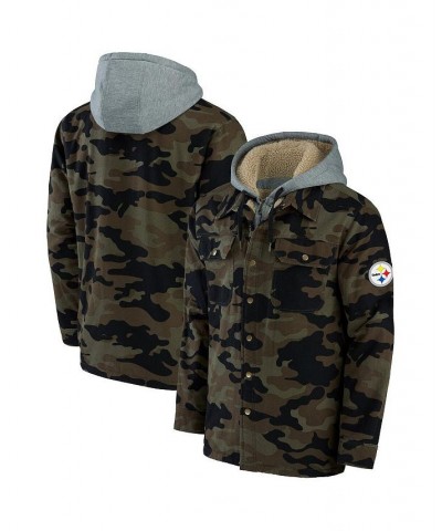 Men's NFL x Darius Rucker Collection by Camo Pittsburgh Steelers Canvas Full-Zip Hoodie $45.04 Sweatshirt