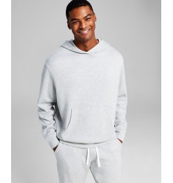 Men's Cozy Fleece Solid Hoodie Gray $13.82 Sweatshirt