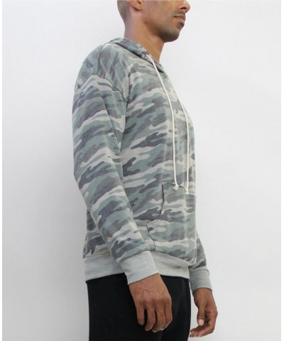 Men's Ultra Soft Lightweight Camo Long-Sleeve Hoodie Green $40.76 Sweatshirt