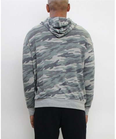 Men's Ultra Soft Lightweight Camo Long-Sleeve Hoodie Green $40.76 Sweatshirt