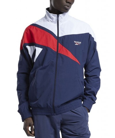 Men's Classics Vector Regular-Fit Logo Colorblocked Full-Zip Track Jacket Blue $36.55 Jackets