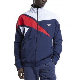 Men's Classics Vector Regular-Fit Logo Colorblocked Full-Zip Track Jacket Blue $36.55 Jackets