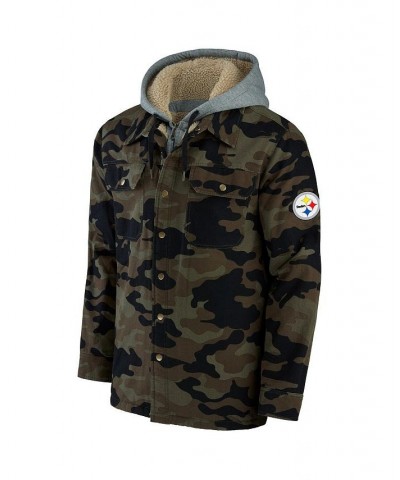 Men's NFL x Darius Rucker Collection by Camo Pittsburgh Steelers Canvas Full-Zip Hoodie $45.04 Sweatshirt