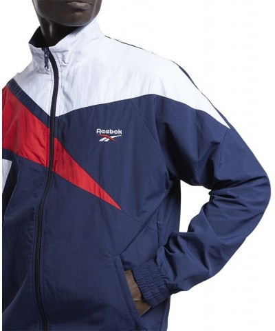 Men's Classics Vector Regular-Fit Logo Colorblocked Full-Zip Track Jacket Blue $36.55 Jackets