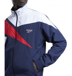 Men's Classics Vector Regular-Fit Logo Colorblocked Full-Zip Track Jacket Blue $36.55 Jackets