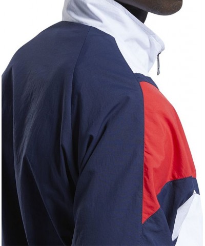 Men's Classics Vector Regular-Fit Logo Colorblocked Full-Zip Track Jacket Blue $36.55 Jackets