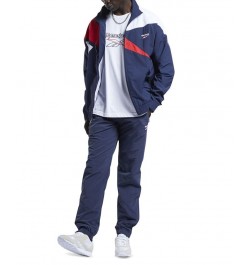 Men's Classics Vector Regular-Fit Logo Colorblocked Full-Zip Track Jacket Blue $36.55 Jackets