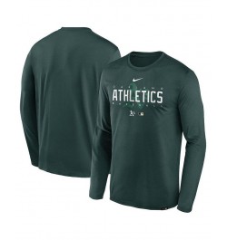 Men's Green Oakland Athletics Authentic Collection Team Logo Legend Performance Long Sleeve T-shirt $26.40 T-Shirts