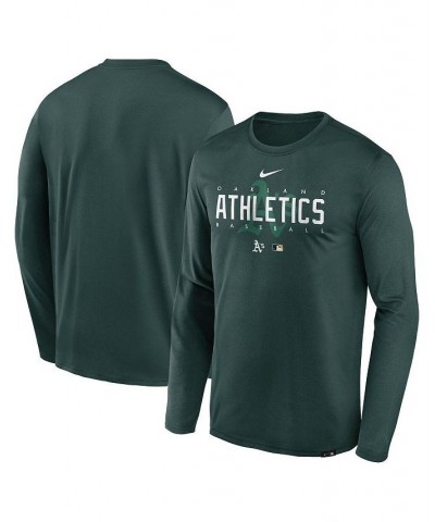 Men's Green Oakland Athletics Authentic Collection Team Logo Legend Performance Long Sleeve T-shirt $26.40 T-Shirts