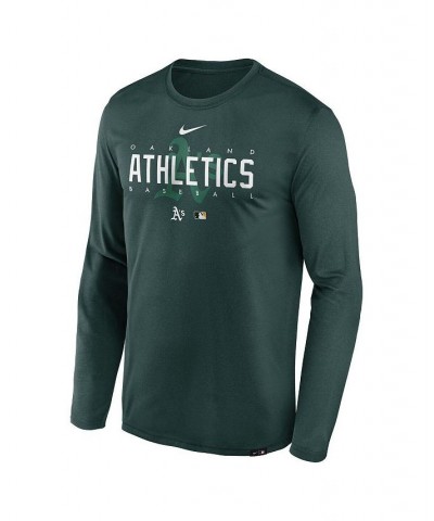 Men's Green Oakland Athletics Authentic Collection Team Logo Legend Performance Long Sleeve T-shirt $26.40 T-Shirts