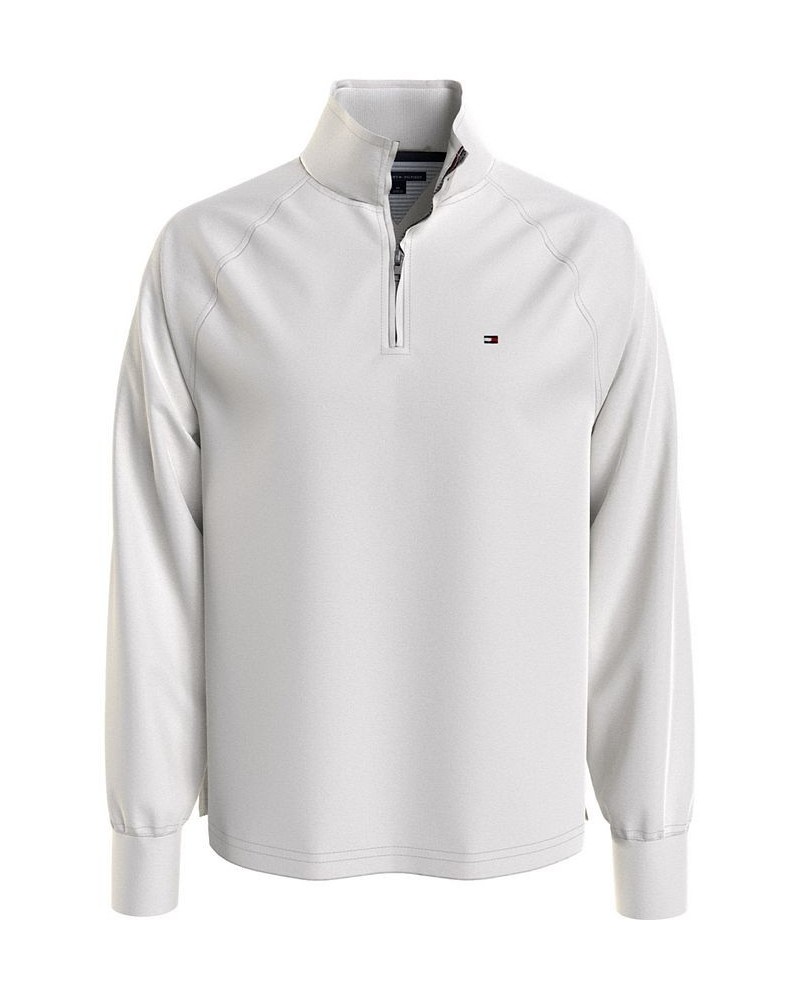 Men's Thompson Quarter Zip Mock Neck Sweatshirt Snow White $23.08 Sweatshirt