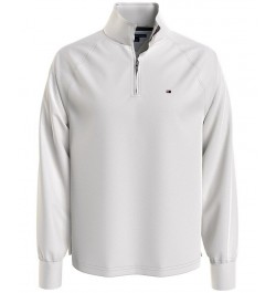 Men's Thompson Quarter Zip Mock Neck Sweatshirt Snow White $23.08 Sweatshirt