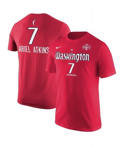 Men's Ariel Atkins Red Washington Mystics Explorer Edition Name Number T-shirt $25.49 T-Shirts